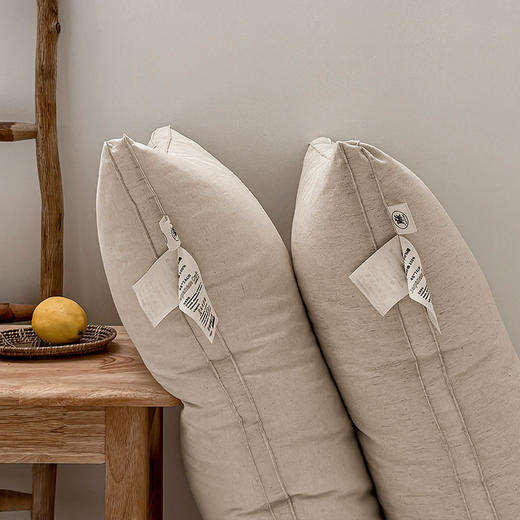 日系无印西川棉麻枕芯良品亚麻枕头立体枕芯单人民宿枕芯纯色简约 商品图3