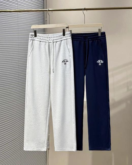 F0306120男士阔腿裤运动长裤万针刺绣工艺春款宽松直筒裤时尚舒适休闲裤 商品图0