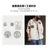 马登工装美式章仔刺绣长袖衬衫外套薄款白色口袋拼接衬衣夹克男春 商品缩略图3