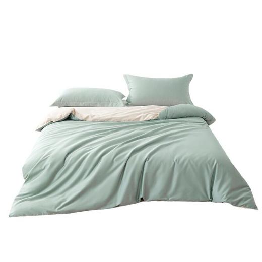 【特价】日式无印纯色全棉100支长绒棉贡缎套件良品纯色四件套床 商品图4