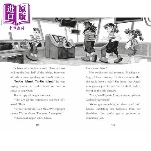 【中商原版】奥利维亚公主的侦察队 塑料之海 Princess Olivia Investigates The Sea of Plastic 英文原版 儿童文学 黑白插图 商品图3