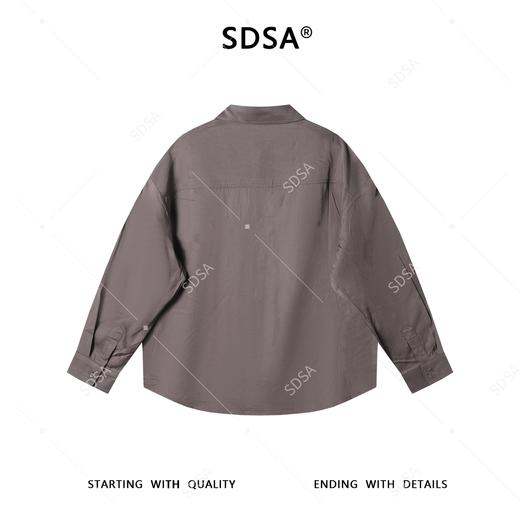 SDSA秋冬新款痞帅男装设计师纯色亲肤翻领长袖衬衫超柔休闲衬衣 商品图4