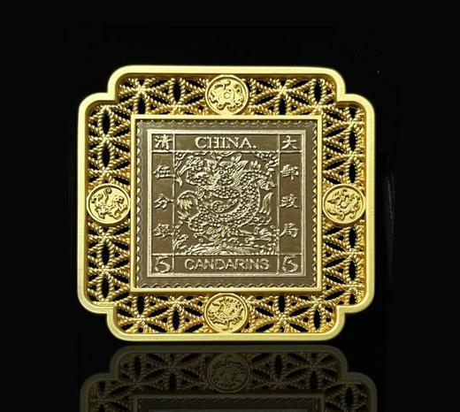 非遗花丝大清龙邮《金龙启运》，中国文物学会监制，非遗金雕大师何超亲手錾刻， 商品图6
