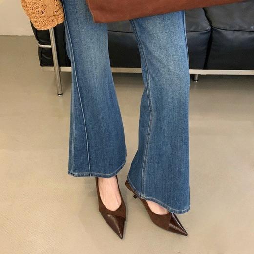 【69.9/双】高级感细跟尖头单鞋女新款秋季小香风百搭高跟鞋软底四季瓢鞋聚★为爱严选 商品图1