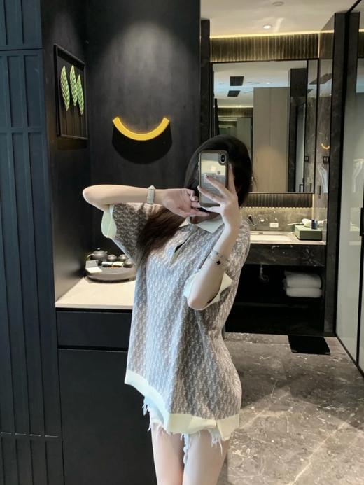 迪奥25ss字母logo满印老花短袖Polo衫（DY） 商品图2