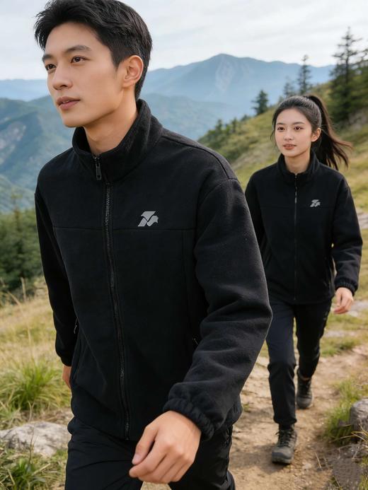 【拼色抓绒衣 男女同款】拼色抓绒衣春秋冬可穿外套上衣03h 商品图0