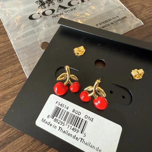 F030656新年红红火火925纯银针甜美百搭樱桃耳钉 商品图7