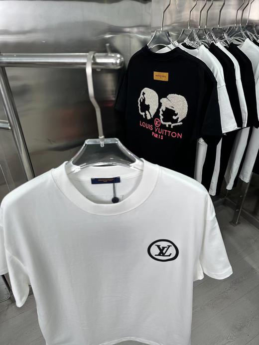 F030691新款人头毛线字母硅胶logo情侣休闲短袖T恤 商品图4