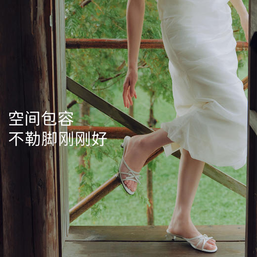 7or9露趾凉鞋拖鞋高跟鞋一脚蹬夏季新款蝴蝶兰 商品图4