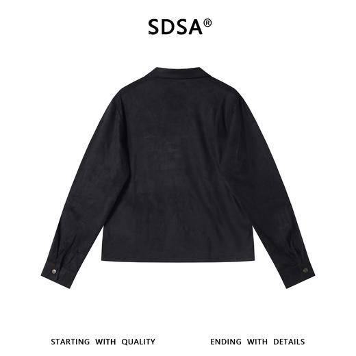 SDSA秋季新款男士痞帅美式纯色polo领长袖T恤百搭时尚商务上衣 商品图4