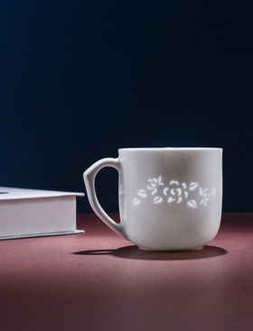 富玉景德镇素玲珑马克杯暖手杯高颜值轻奢水杯