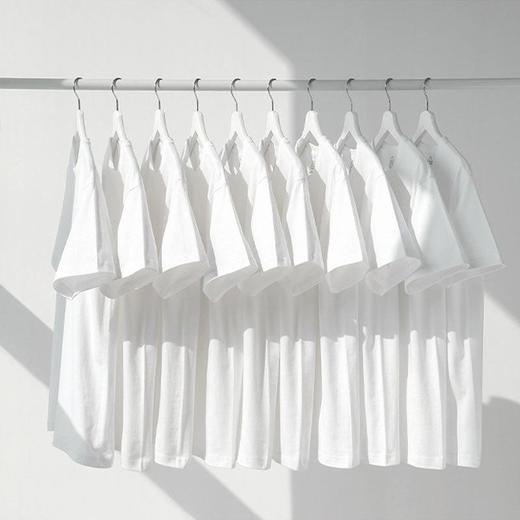 日式无印纯棉T恤良品夏季情侣短袖T恤衫黑色白色简约男士女士打底 商品图3