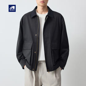 墨麦客男装高智通勤灯芯绒领外套男2026春新款大口袋夹克男81571.