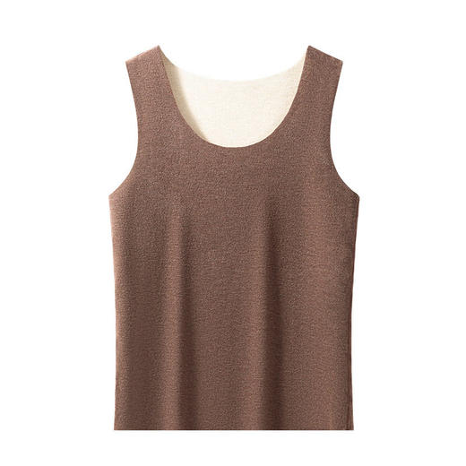 日式无印秋冬羊毛蚕丝保暖背心良品男士发热加厚无痕内衣打底马甲 商品图3