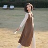 西子/晚风仿亚麻蝴蝶暗纹提花无袖带腰带连衣裙/CQXS0456 商品缩略图3