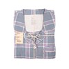 日式无印西川法兰绒家居服良品全棉家居服格纹格子情侣睡衣冬加厚 商品缩略图3