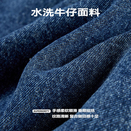 NPC潮牌宽松底特律版型格纹内衬翻领牛仔外套男潮流NP41DC55 商品图4