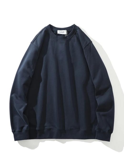 F030604抓绒保暖套头衫纯色阿美咔叽风休闲圆领长袖卫衣 商品图8