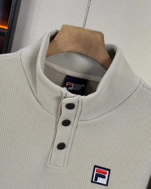 F0306111新款休闲商务风三粒扣立领加厚打底长袖四色男女同款卫衣 商品图10