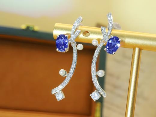 1.32ct蓝宝石耳坠 商品图3