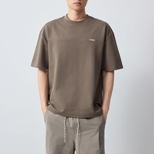 墨麦客男装高智通勤230G男士体恤2026春季新款刺绣圆领短袖75187. 商品图2