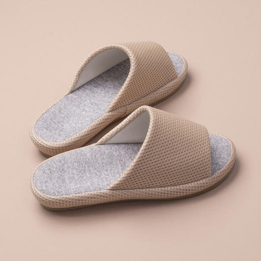 日式无印西川透气家居拖鞋良品布艺方式网眼简约地板地毯静音拖鞋 商品图1