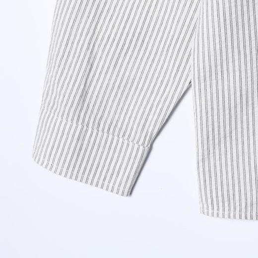 SDSA男装2026新款高贵轻奢日系条纹衬衫字母刺绣撞色领设计百搭 商品图3