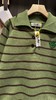F030665韩系可爱绿色条纹宽松微短款针织Polo衫 商品缩略图12