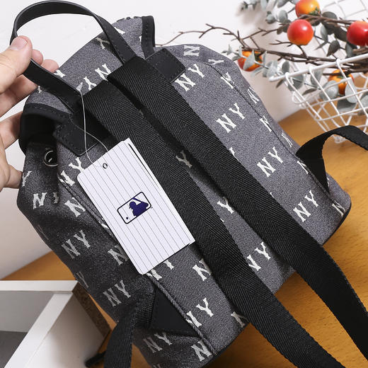 MLB 牛仔满印老花双肩包男女同款情侣款BKM06 商品图7