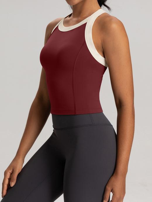 新款一体式运动内衣女带胸垫交叉健身文胸高强度防震跑步瑜伽背心 000YNDA102 商品图2