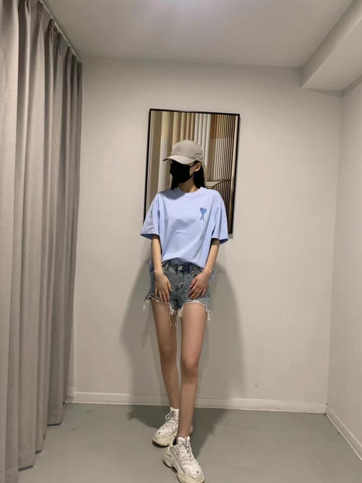 原单𝐀𝐦𝐢马卡龙爱心情侣短袖 商品图7