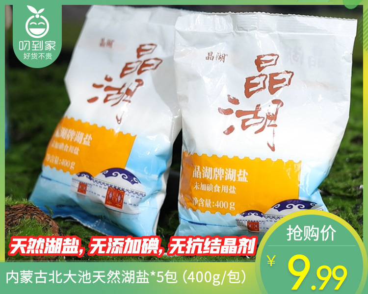 内蒙古北大池天然湖盐*5包（400g/包）