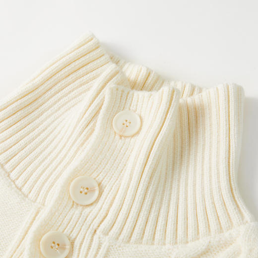 NPC潮牌绞花毛衣开衫重工混纺立体半高领上衣提花秋季NP38SW44 商品图3