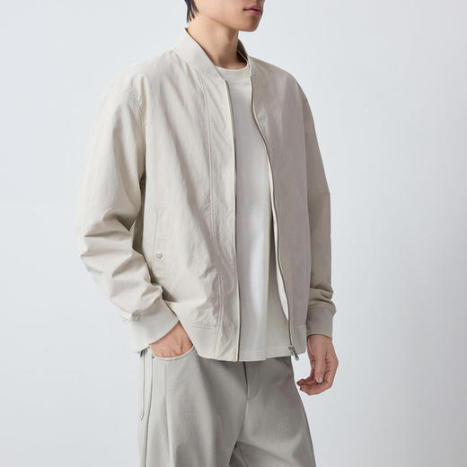 墨麦客男装高智通勤棒球领外套男2026春季新款简约男士夹克81580. 商品图1