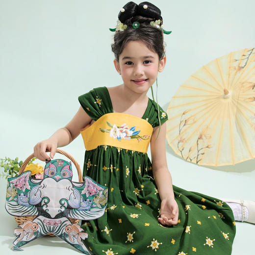 笛莎/Deesha 【观山见】2026年夏季新款女童国风连衣裙 商品图4