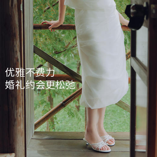 7or9露趾凉鞋拖鞋高跟鞋一脚蹬夏季新款蝴蝶兰 商品图5