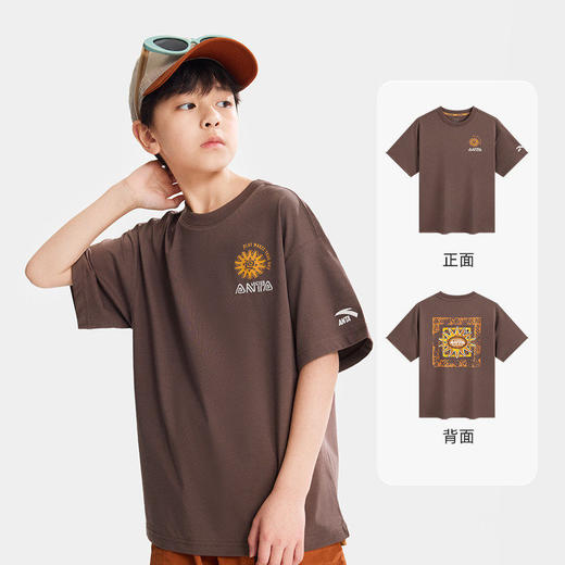 狮子王联名安踏儿童男童针织短袖2026年夏季新款舒适亲肤圆领短T352628102 商品图6