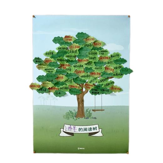 小橡果阅读树（含3本橡树叶便签）孩子阅读习惯养成 橡树出品 尺寸：57*82cm 商品图1