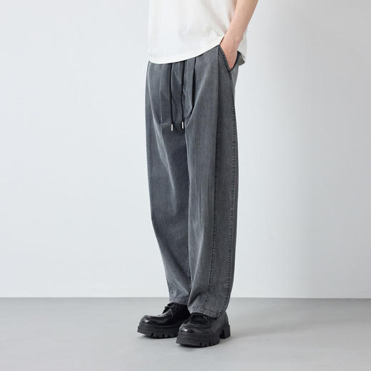 墨麦客男装美式休闲直筒裤子男2026春新款莱赛尔男士休闲裤91569. 商品图2