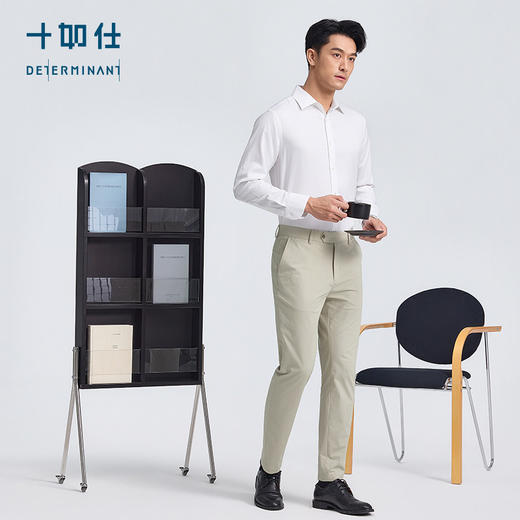 【春夏新品】十如仕桑蚕丝商务通勤八字领棉丝提花正装衬衫601 商品图1