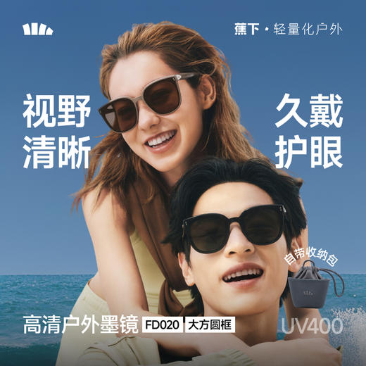 【26春夏新品】蕉下大方圆框折叠墨镜FD020 商品图0