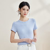 夏季新款羊毛醋酸天丝短袖 柔软舒适百搭 修身显瘦 圆领/大圆领/V领 7色可选 商品缩略图5