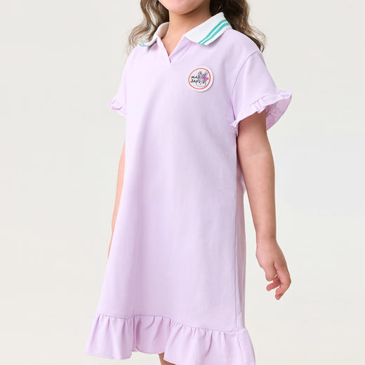 马克珍妮元气花边女童凉感POLO裙2026年夏装新款561061 商品图4