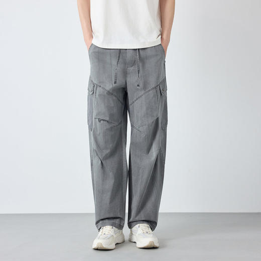 墨麦客男装城市运动工装裤子男2026春新款脏脏印男士休闲裤91570. 商品图2