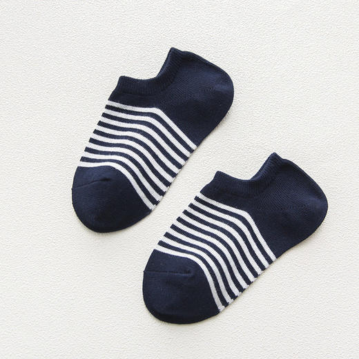 日式无印棉质女士船袜良品隐形袜条纹棉袜学生透气吸汗女款袜子棉 商品图3