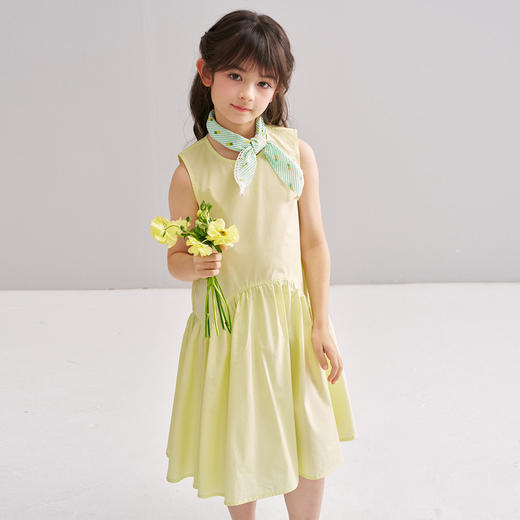 笛莎/Deesha 【松饼熊】2026年夏季新款女童连衣裙无袖A版棉布连衣裙 商品图4