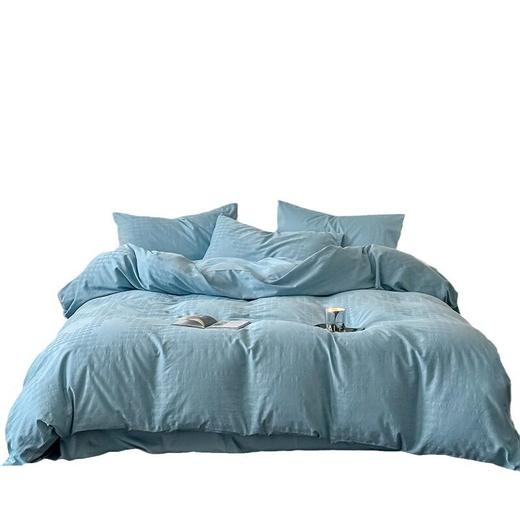 日式无印高端60S提花四件套良品全棉大提花纯色套件床品件套 商品图4