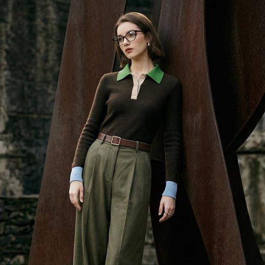 PALUOPO/PL翻领女衫ET23106R-A/约重295g帕罗 商品图1