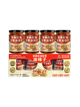 MM 山姆 饭扫光 亚麻籽油坚果油辣子 210g*4