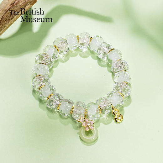 大英博物馆 东方梦境系列 樱梦福缘糖心琉璃手链 商品图0